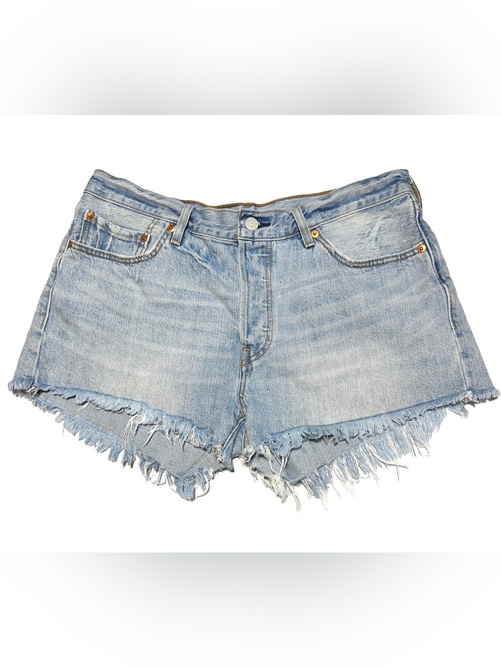 Levi’s 501 Original Button Fly Cut Off Denim Shorts W32